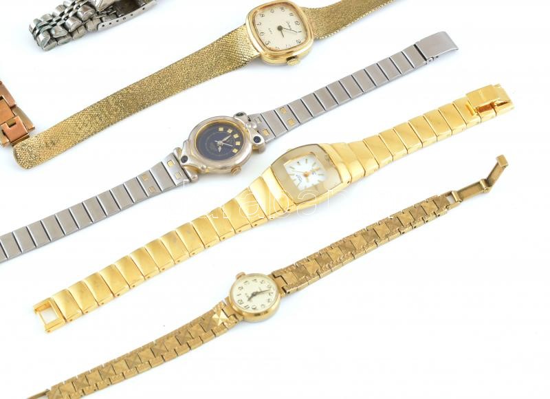 12 db vegyes karóra tétel, quartz és mechanikus, nagy részben nem járnak, kopások, sérülések. Casio, Glashütte, stb - Image 2