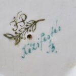 Kőbányai porcelán babázó kislány. Kézzel festett, jelzett, hibátlan m: 9 cm - Image 2