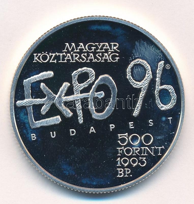 1993. 500Ft Ag 'Expo 96' kapszulában T:PP fo., ujjlenyomat Adamo EM131 - Image 2