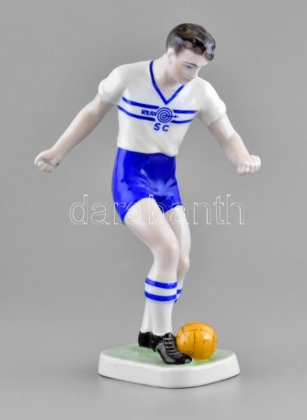Drasche porcelán focista, Volán SC felirattal, kézzel festett, jelzés nélkül, hibátlan, m: 28 cm