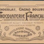 Chocolataterie Francaise léghajó litho gyűjtőkártya szecessziós hátlappal