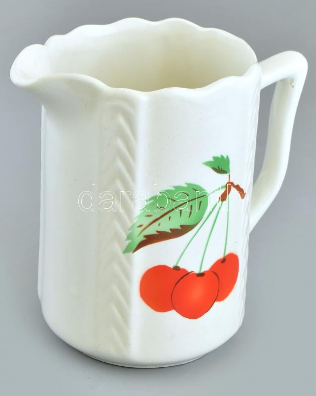 Gránit kerámia vizeskancsó, jelzett, kopásnyomokkal, m:13cm