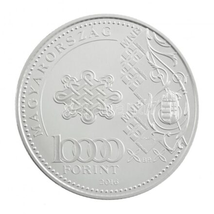 2016. 10.000Ft Ag 'Hetvenéves a forint' kapszulában, tanúsítvánnyal T:PP Adamo EM321