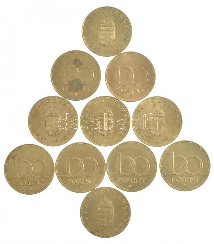 1993. 100Ft Cu-Ni-Zn + 1994. 100Ft Cu-Ni-Zn (2x) + 1995. 100Ft Cu-Ni-Zn (8x) T:1-,2 patina, karc Adamo F12