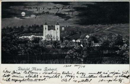 1900 Máriaradna, Radna (Lippa, Lipova); látkép este / general view at night (EK)