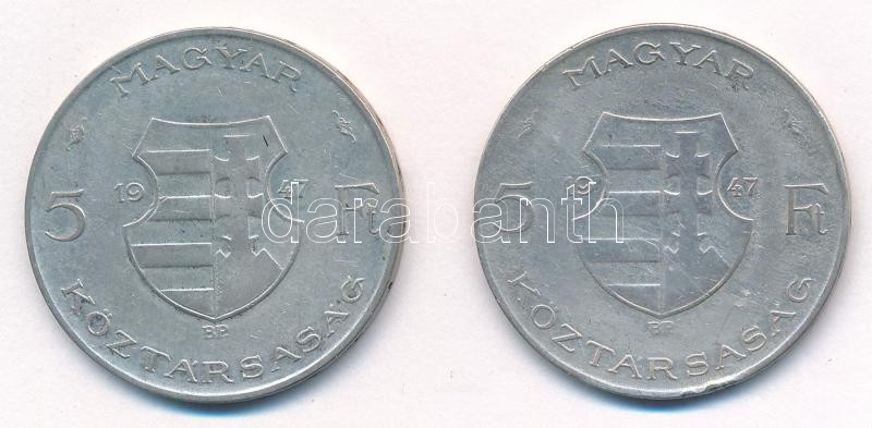 1947. 5Ft Ag 'Kossuth' (2x) T:3 Adamo F8.1 - Image 2