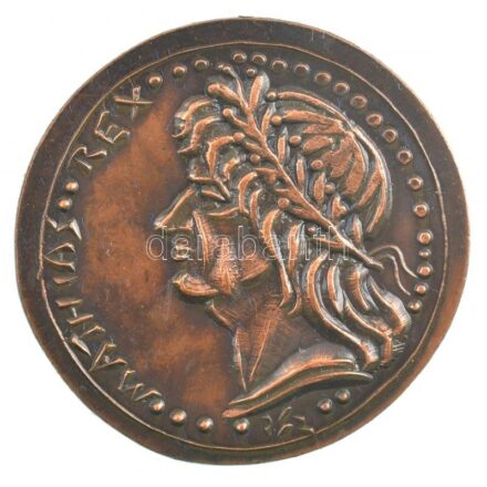 ifj. Szlávics László (1959-) DN 'Mátyás király' kétoldalas Cu emlékérem tokban (39mm) T:1-