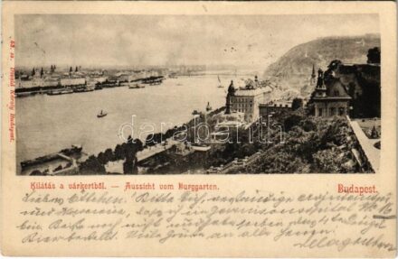 1901 Budapest I. Kilátás a várkertből. Divald Károly 53. sz. (EK)