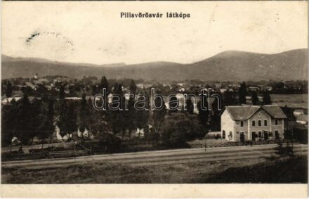 1919 Pilisvörösvár, látkép, vasútállomás (fl)
