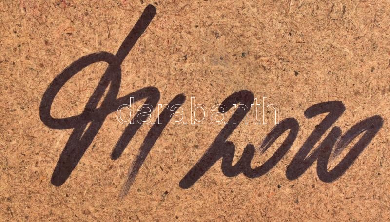 Kun Sarolta (1990-): Találkozások. Akril,farost, jelzett, 30x 40 cm - Image 4