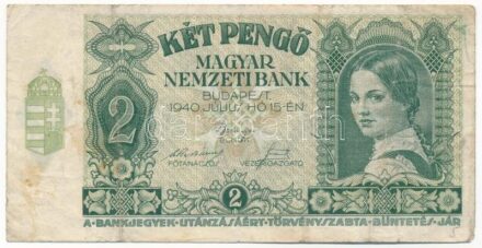 1940. 2P 'J 327 031480' T:III folt, kis ceruzás firka Adamo P2