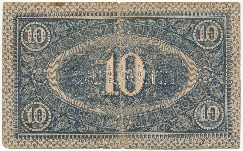 1919. augusztus 9. 10K 'F 2057 123921' T:III folt, anyaghiány, szakadás Adamo K13 - Image 2