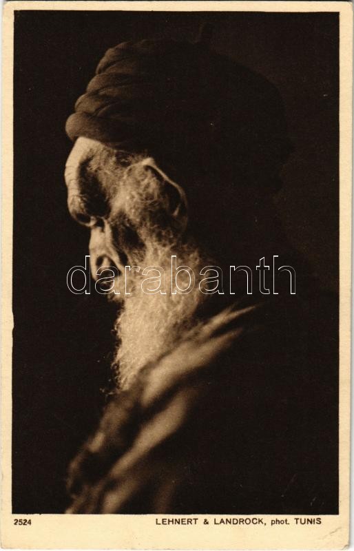 Types d'Orient Serie III. No. 2524. Vieux juif / Old Jewish man, Tunis / Tunéziai öreg zsidó férfi (EK)