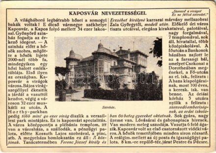 Kaposvár, Színház. Kaposvár nevezetességei. Farkasfalvi Kornél kiadása (EB)