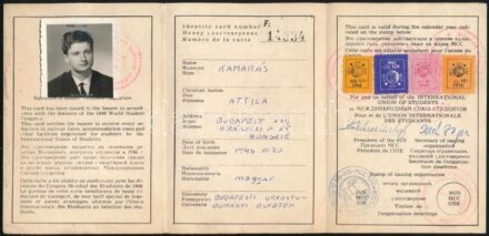 1966-1970 Nemzetközi Tanulói igazolvány, fényképes, kissé foltos.