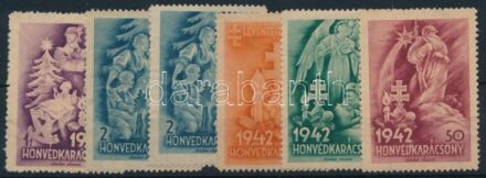 1942 Honvédkarácsony 6 db segélybélyeg