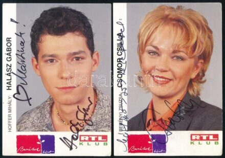 Vegyes Barátok közt aláírás tétel (Halász Gábor, Csomor Csilla, stb.)