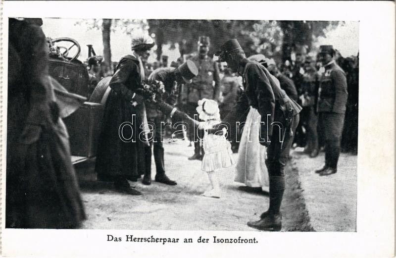 Das Herrscherpaar an der Isonzofront / Az uralkodópár (IV. Károly és Zita) az Isonzofronton / WWI Austro-Hungarian K.u.K. military, Charles I of Austria and Zita of Bourbon-Parma visiting the troops of Isonzo front