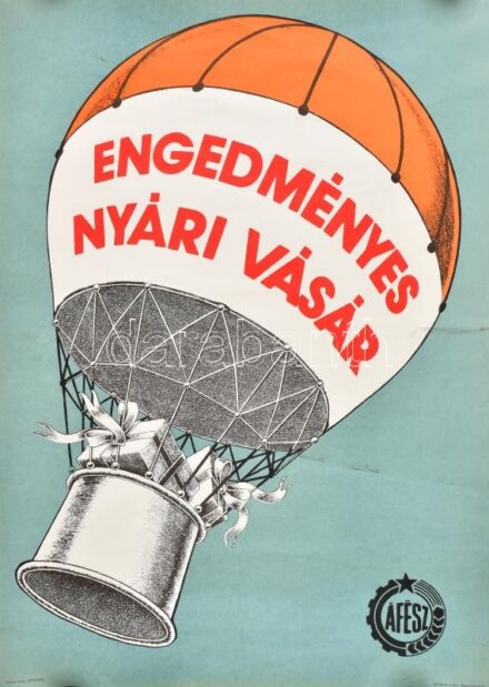cca 1980 Áfész Engedményes nyári vásár plakát. 47x70 cm