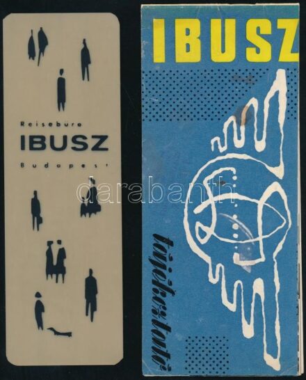 IBUSZ tájékoztató prospektus + plasztik könyvjelző, 2 db