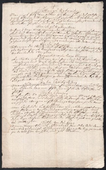 cca 1800-1900 Kézírásos recept