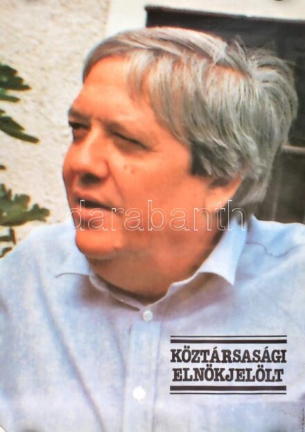 1990 Pozsgay Imre köztársasági elnökjelölt plakátja 58x78 cm