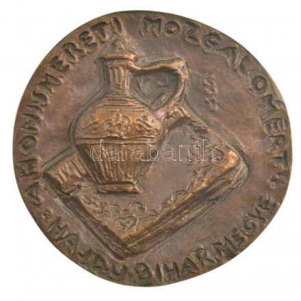 Szabó Iván (1913-1998) DN 'A honismereti mozgalomért - Hajdú-Bihar megye' egyoldalas, öntött bronz plakett (~75-77mm) T:1-