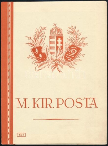 cca 1930 M. Kir. Posta képes dísztávirat, 2 db