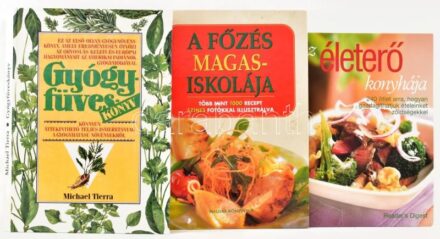 3 db gasztronómia témájú könyv: Az életerő konyhája. 240 ötlet arra, hogyan gazdagíthatjuk ételeinket zöldségekkel. Bp., 2004, Reader's Digest. Gazdag képanyaggal illusztrált. Kiadói kartonált papírkötés. + A főzés