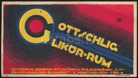 Gottschlig likőr-rum számolócédula