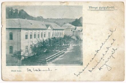 1910 Vihnye, Vihnyefürdő, Kúpele Vyhne; gyógyfürdő, Hell ház / villa, spa (szakadások / tears)