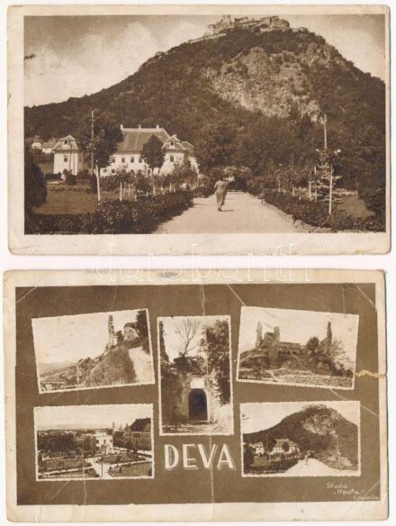 1948 Déva - 2 db képeslap vegyes minőségben / 2 postcards in mixed condition