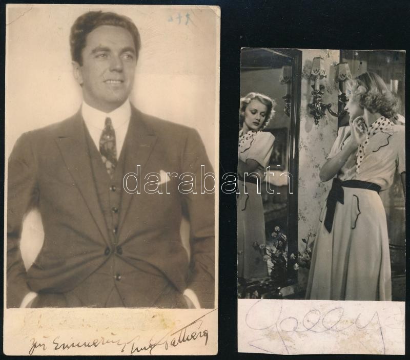 6 db aláírt vagy dedikált külföldi operaénekes fotólap vagy fotó az 1910-40 körüli időszakból: Alfred Jerger (1889-1976), Helge Lindberg (1887-1928), Goll Bea (1927-2014) többi beazonosításra vár / 6 autographs of opera singers. - Image 2