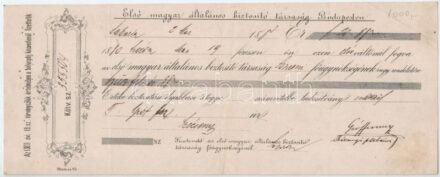 Szombathely 1880. 'Első magyar általános biztosító társaság Budapesten' 3db kitöltött váltó T:III