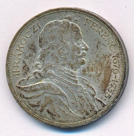 1935. 2P Ag 'Rákóczi' T:2 patina Adamo P7.2