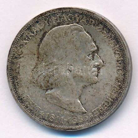 1936. 2P Ag 'Liszt' T:2 patina Adamo P7.3