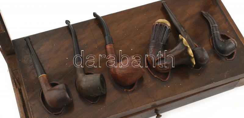Fa pipatórium pipákkal (6db) kopott, 41x20x25cm - Image 2