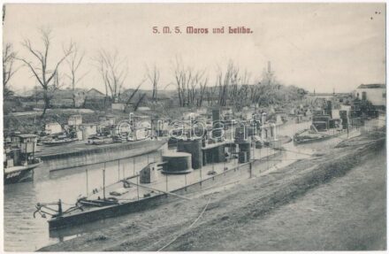 SMS Maros és SMS Leitha a Császári és Királyi Haditengerészet monitorai, Dunaflottilla. Pobuda Alfréd kiadása / K.u.K. Kriegsmarine Donauflottille / SMS 'MAROS' and 'LEITHA' Austro-Hungarian Navy river guard monitor. Danube Flotilla (EK)