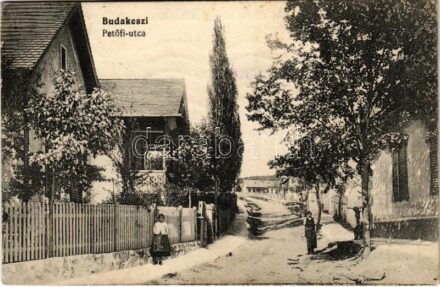 1915 Budakeszi, Petőfi utca. Schneider Ferenc kiadása (r)