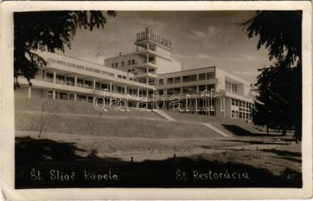 1930 Szliács, Sliac; Restorácia / fürdő, étterem / spa, restaurant (EK)