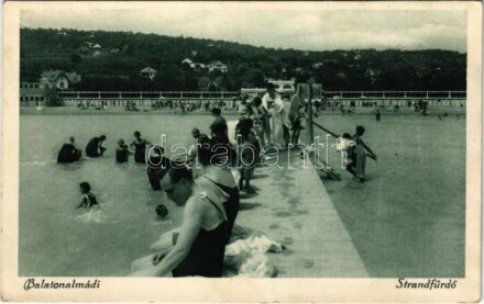 1929 Balatonalmádi, strandfürdő