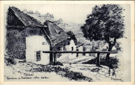 Budapest I. Tabán, Kőműves és Hullám utca. R.J.E. 553. s: Helbing