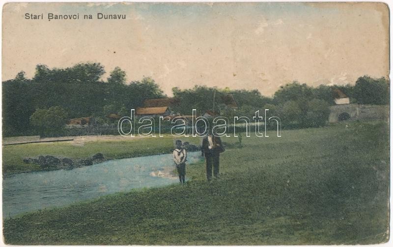 Stari Banovci, na Dunavu / Duna-part / Danube riverside. Atelier Wannek + 'K.u.K. Platzkommando des 57. Infanterietruppendivisions-Kommandos' (ázott / wet damage)