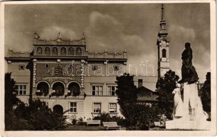 1930 Miskolc, Magy. kir. Erdőigazgatóság a Deák szoborral