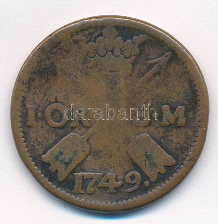 Svédország 1749. 1ö Br T:2-,3 patina, karc Sweden 1749. 1 Ore Br C:VF,F patina, scratched Krause KM#416.1