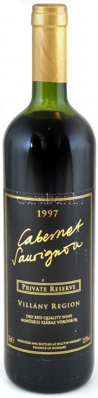 1997 Hilltop, Villány, Cabernet Sauvignon, 750ml/12%Vol (Szakszerűen tárolt.)