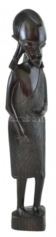 Kenyai afrikai faragott fa figura, m:32cm