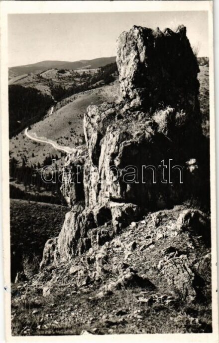 1942 Gyergyószentmiklós, Gheorgheni; Gyilkos-tó környéke, Lóhavas csúcsa. Foto Sántha / Lacul Rosu (Ghilcos) / mountain near the lake