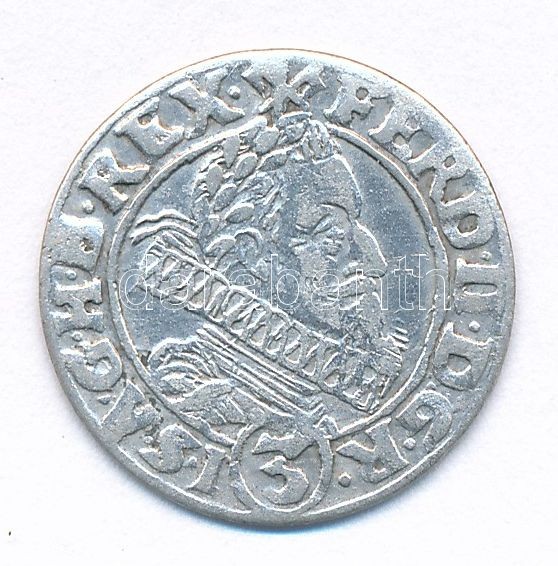 Csehország / Történelmi tartomány 1630. 3kr (gros) Ag 'II. Ferdinánd' T:2,2- Bohemia 1630. 3 Kreuzer (Groschen) Ag 'Ferdinand II' C:XF,VF