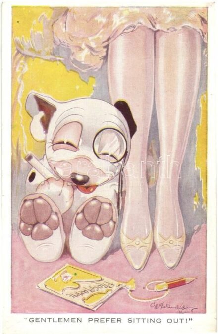 Gentlemen prefer sitting out! / Bonzo dog with cigarette. A. R. & Co. i. B. 1596-2. s: G. E. Studdy